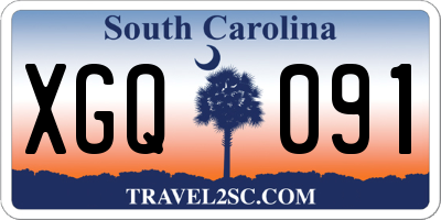 SC license plate XGQ091