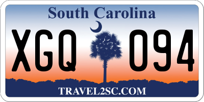 SC license plate XGQ094