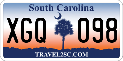 SC license plate XGQ098
