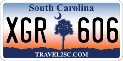 SC license plate XGR606