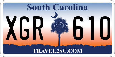 SC license plate XGR610