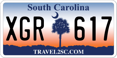 SC license plate XGR617
