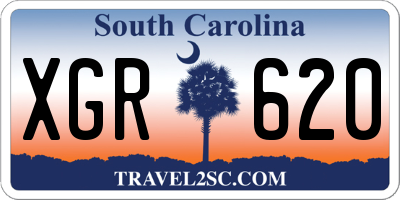 SC license plate XGR620
