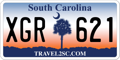 SC license plate XGR621