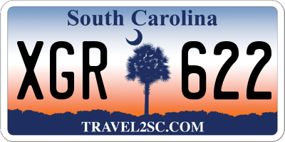SC license plate XGR622