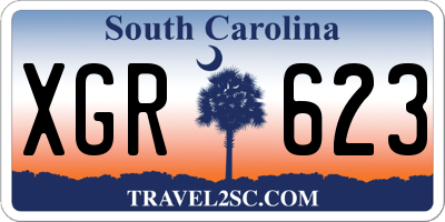 SC license plate XGR623