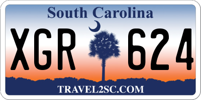 SC license plate XGR624