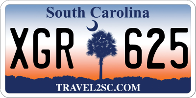SC license plate XGR625