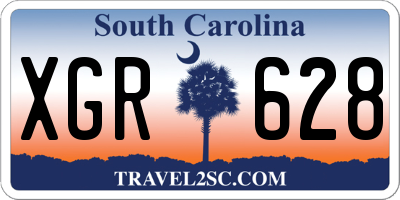 SC license plate XGR628