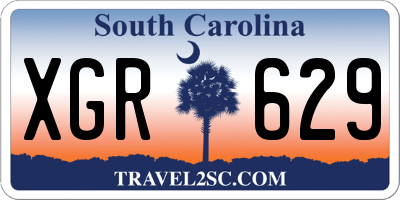 SC license plate XGR629
