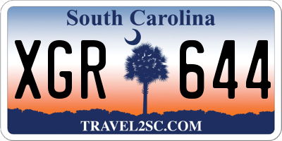 SC license plate XGR644