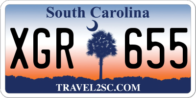 SC license plate XGR655
