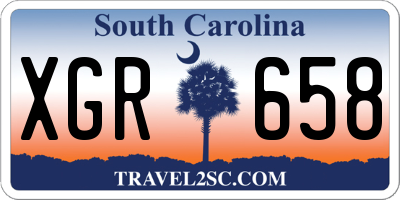 SC license plate XGR658