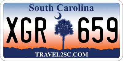 SC license plate XGR659