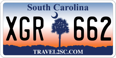 SC license plate XGR662