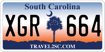 SC license plate XGR664