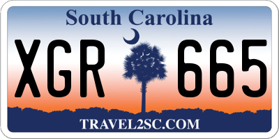 SC license plate XGR665