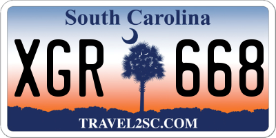 SC license plate XGR668