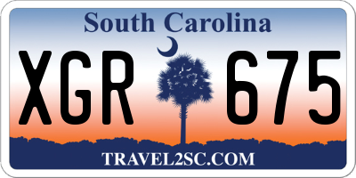 SC license plate XGR675