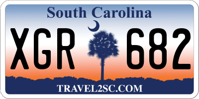SC license plate XGR682
