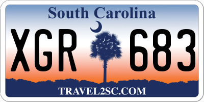 SC license plate XGR683