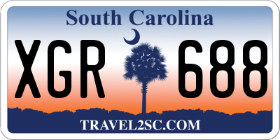 SC license plate XGR688