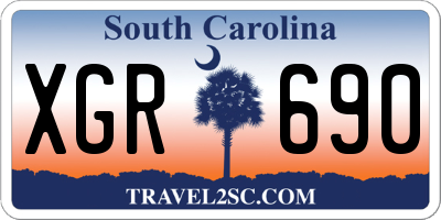 SC license plate XGR690
