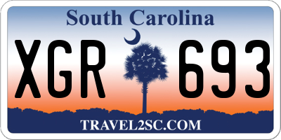 SC license plate XGR693