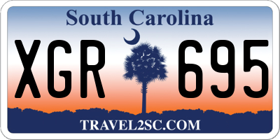 SC license plate XGR695