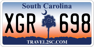 SC license plate XGR698