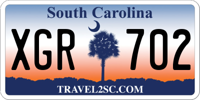 SC license plate XGR702