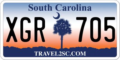 SC license plate XGR705