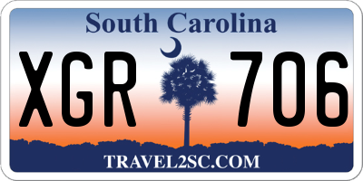 SC license plate XGR706