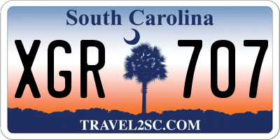 SC license plate XGR707