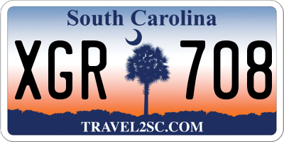 SC license plate XGR708