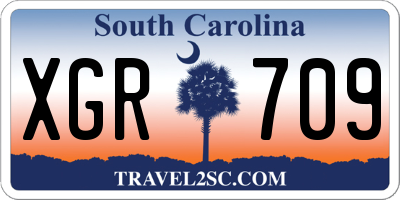 SC license plate XGR709