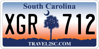 SC license plate XGR712