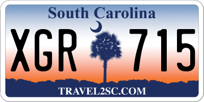 SC license plate XGR715