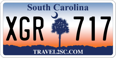 SC license plate XGR717
