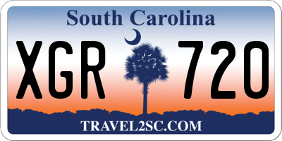 SC license plate XGR720