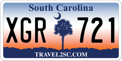 SC license plate XGR721