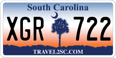 SC license plate XGR722
