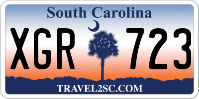 SC license plate XGR723