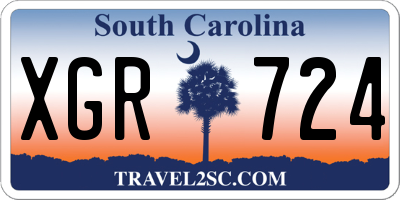 SC license plate XGR724