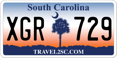 SC license plate XGR729