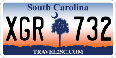 SC license plate XGR732