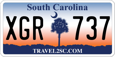 SC license plate XGR737