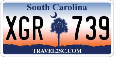 SC license plate XGR739