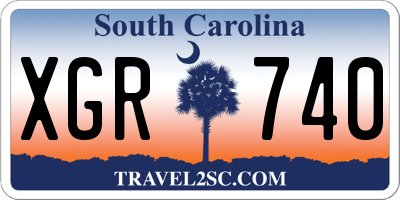 SC license plate XGR740