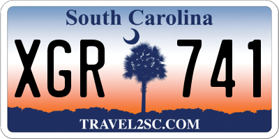 SC license plate XGR741